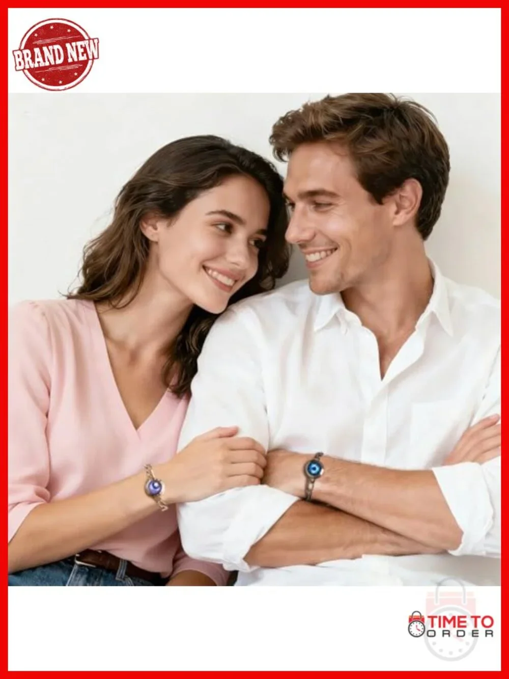 Long Distance Touch Bracelets for Couples, Smart Light & Vibration Love Jewelry